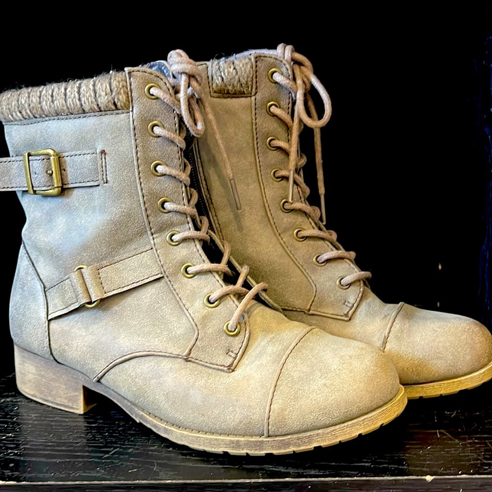 Gray boots